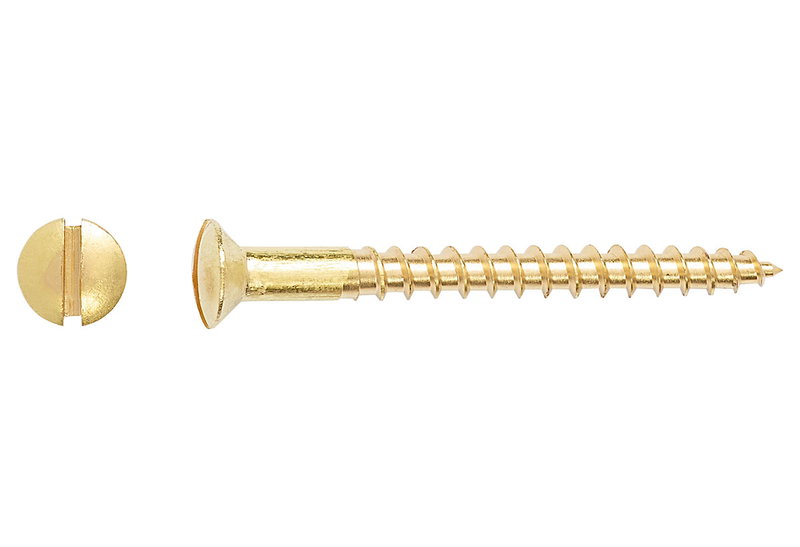 Ξυλόβιδα LUX Φρεζάτη με Ψωμάκι SL Φ5x40mm Χρυσό 10τμχ