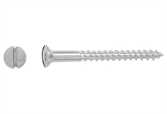 Ξυλόβιδα LUX Φρεζάτη με Ψωμάκι SL Φ4x40mm Ασημί 10τμχ