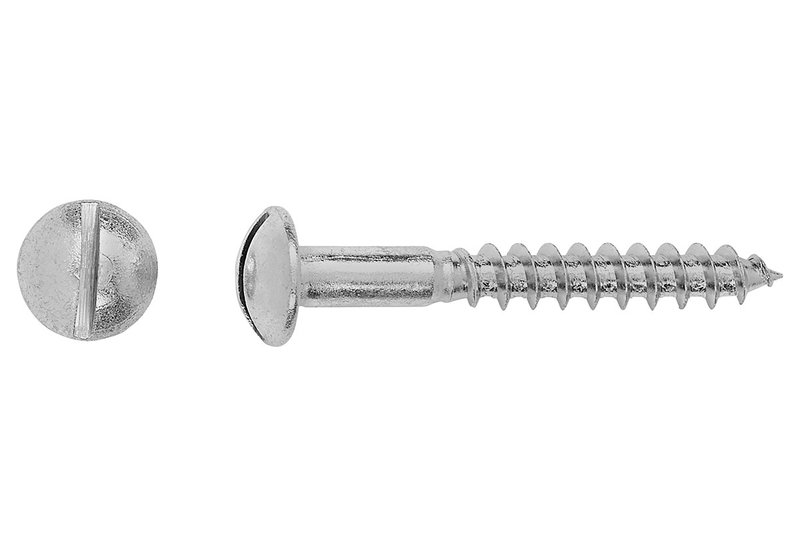 Ξυλόβιδα LUX Στρογγυλή SL Φ4.5x35mm Ασημί 20τμχ