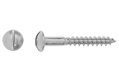 Ξυλόβιδα LUX Στρογγυλή SL Φ5x20mm Ασημί 20τμχ
