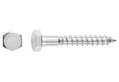 Ξυλόβιδα LUX HEX Φ6x70mm Ασημί 100τμχ