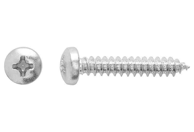 Βίδα Inox LUX Στρογγυλή PH 2 Φ3.5x16mm Ασημί 12τμχ
