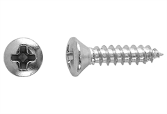Βίδα Inox LUX Φρεζάτη με Ψωμάκι PH 2 Φ3.5x19mm Ασημί 12τμχ