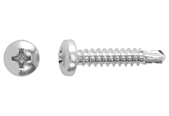 Βίδα Inox Αυτοδιάτρητη LUX Στρογγυλή PH 2 Φ3.5x9.5mm Ασημί 12τμχ