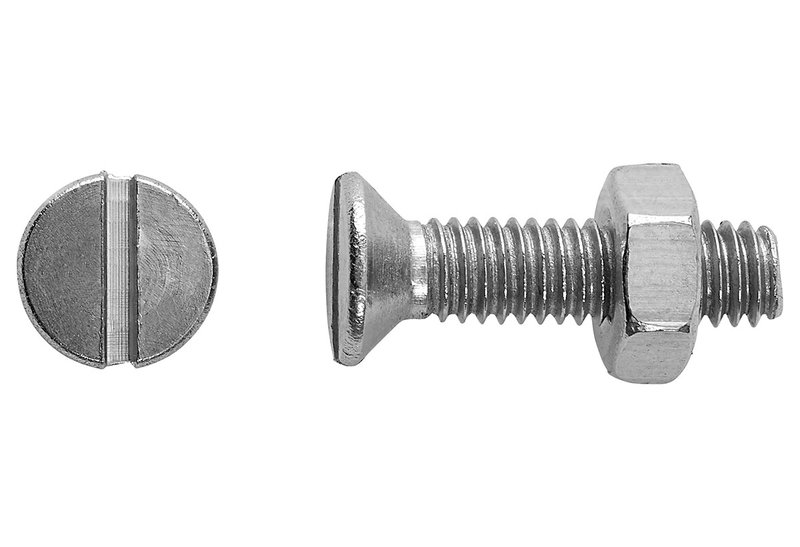 Βίδα Inox LUX Φρεζάτη SL ΦM6x16mm Ασημί 8τμχ