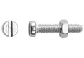 Βίδα Inox LUX Κυλινδρική SL ΦM5x12mm Ασημί 8τμχ