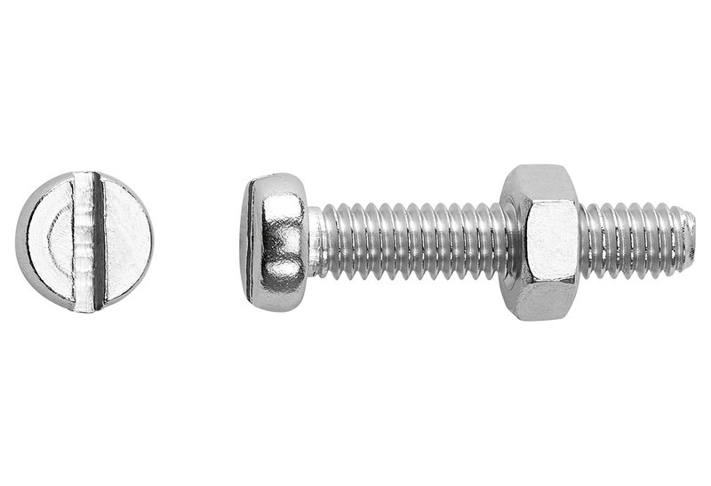 Βίδα Inox LUX Κυλινδρική SL ΦM4x20mm Ασημί 8τμχ