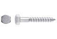 Ξυλόβιδα Inox LUX HEX Φ5x40mm Ασημί 4τμχ