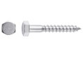 Ξυλόβιδα Inox LUX HEX Φ10x60mm Ασημί 2τμχ