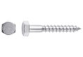 Ξυλόβιδα Inox LUX HEX Φ10x50mm Ασημί 2τμχ