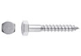 Ξυλόβιδα Inox LUX HEX Φ5x60mm Ασημί 4τμχ