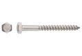Ξυλόβιδα Inox LUX HEX Φ6x50mm Ασημί 50τμχ