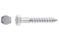 Ξυλόβιδα Inox LUX HEX Φ8x40mm Ασημί 50τμχ