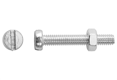 Βίδα LUX Κυλινδρική SL ΦM4x16mm Ασημί 8τμχ