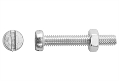 Βίδα LUX Κυλινδρική SL ΦM4x10mm Ασημί 8τμχ