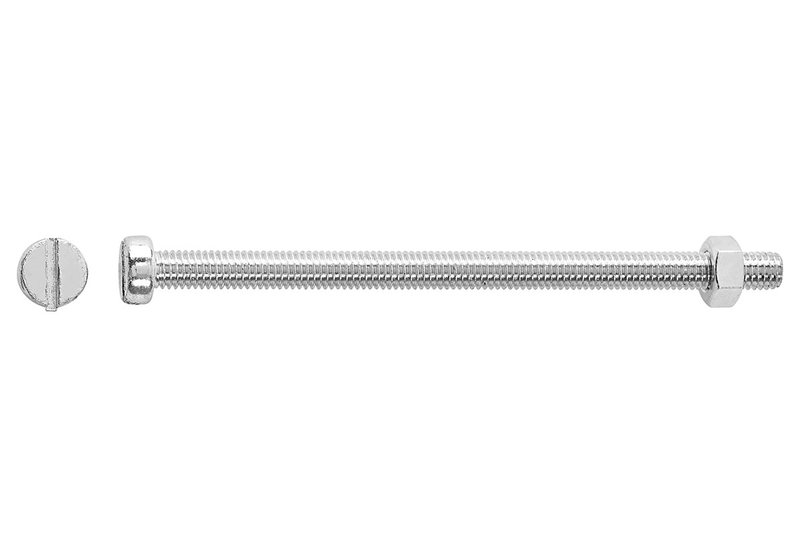 Βίδα LUX Κυλινδρική SL ΦM6x60mm Ασημί 6τμχ