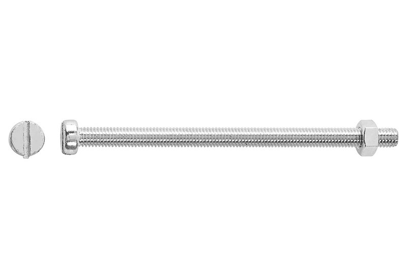 Βίδα LUX Κυλινδρική SL ΦM5x80mm Ασημί 4τμχ
