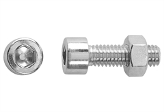 Βίδα LUX Κυλινδρική HEX ΦM8x40mm Ασημί 5τμχ