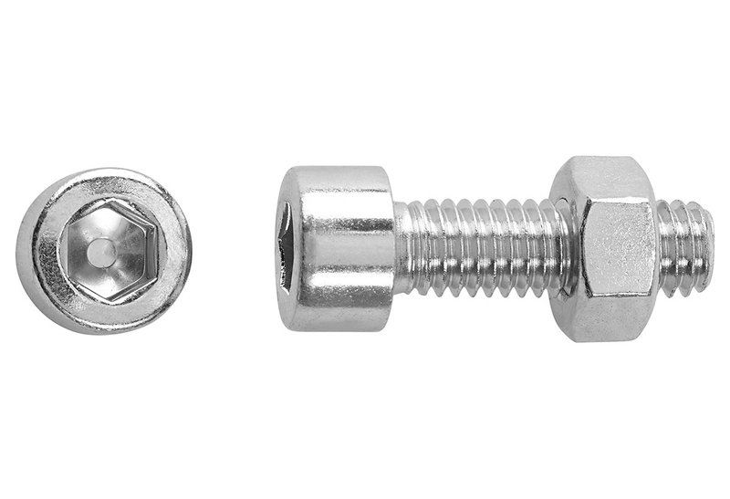 Βίδα LUX Κυλινδρική HEX ΦM8x40mm Ασημί 5τμχ