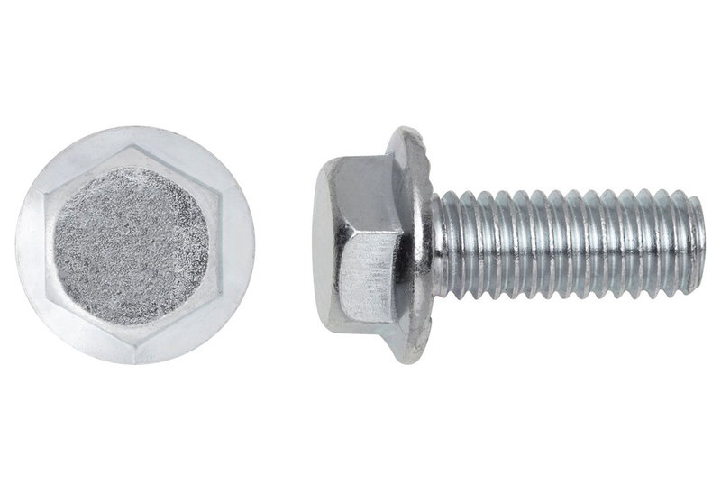 Βίδα με Φλάντζα LUX HEX 10 ΦM6x30mm Ασημί 8τμχ
