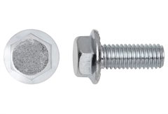 Βίδα με Φλάντζα LUX HEX 10 ΦM6x20mm Ασημί 8τμχ