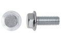 Βίδα με Φλάντζα LUX HEX 10 ΦM6x20mm Ασημί 8τμχ