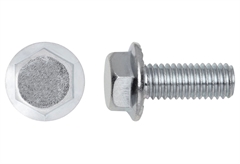 Βίδα με Φλάντζα LUX HEX 10 ΦM6x60mm Ασημί 8τμχ