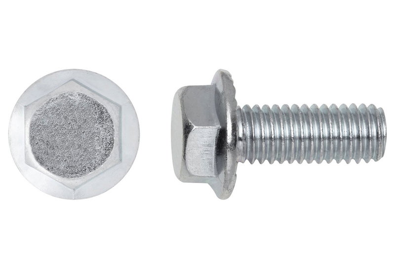 Βίδα με Φλάντζα LUX HEX 10 ΦM6x50mm Ασημί 8τμχ