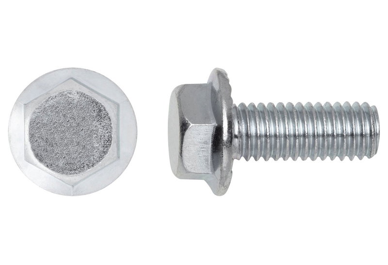 Βίδα με Φλάντζα LUX HEX 10 ΦM6x40mm Ασημί 8τμχ