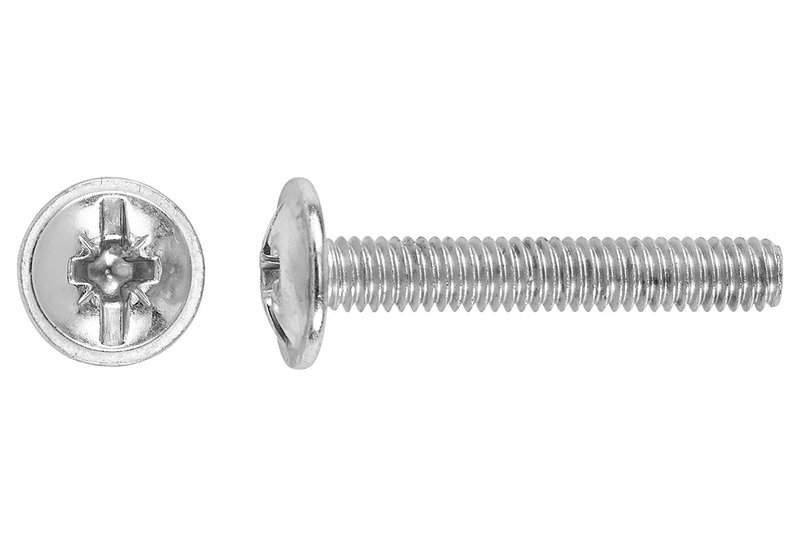 Βίδα Επίπλου LUX Ψωμάκι PZ 2 ΦM4x20mm Ασημί 8τμχ
