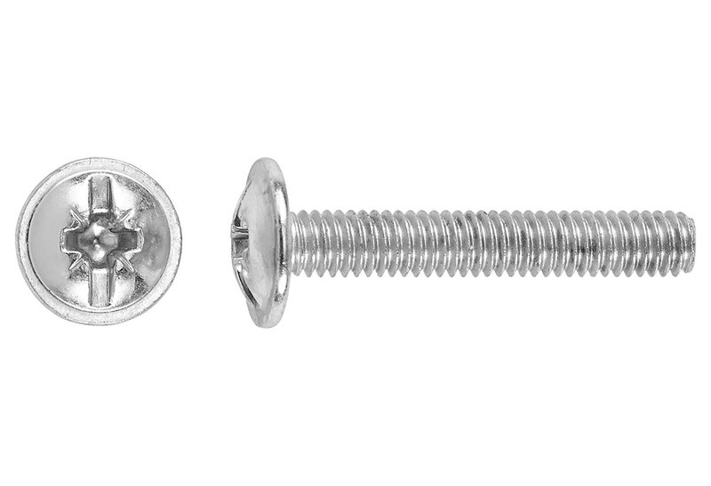 Βίδα Επίπλου LUX Ψωμάκι PZ 2 ΦM4x40mm Ασημί 8τμχ