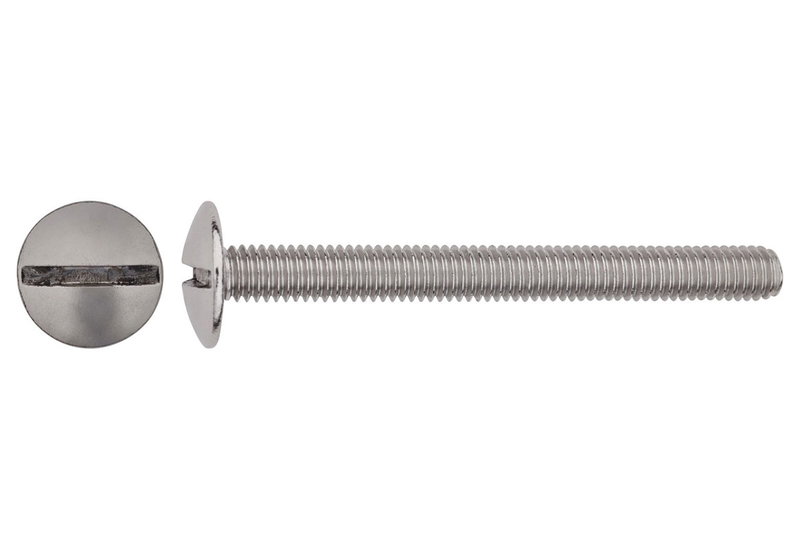 Καρόβιδα LUX Επίπεδη Κεφαλή SL ΦM5x30mm Ασημί 10τμχ