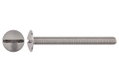Καρόβιδα LUX Επίπεδη Κεφαλή SL ΦM5x20mm Ασημί 10τμχ