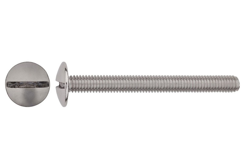 Καρόβιδα LUX Επίπεδη Κεφαλή SL ΦM5x20mm Ασημί 10τμχ