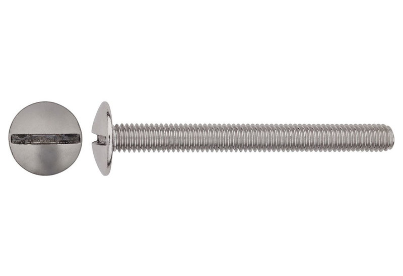 Καρόβιδα LUX Επίπεδη Κεφαλή SL ΦM4x16mm Ασημί 12τμχ