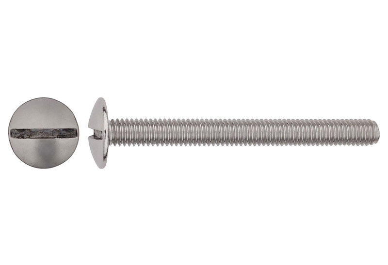 Καρόβιδα LUX Επίπεδη Κεφαλή SL ΦM8x80mm Ασημί 2τμχ