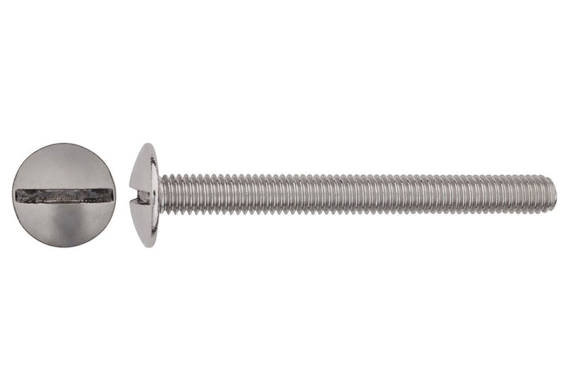 Καρόβιδα LUX Επίπεδη Κεφαλή SL ΦM8x60mm Ασημί 3τμχ