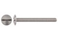 Καρόβιδα LUX Επίπεδη Κεφαλή SL ΦM6x60mm Ασημί 6τμχ