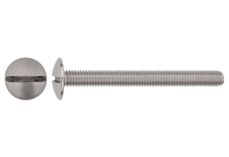 Καρόβιδα LUX Επίπεδη Κεφαλή SL ΦM6x60mm Ασημί 6τμχ