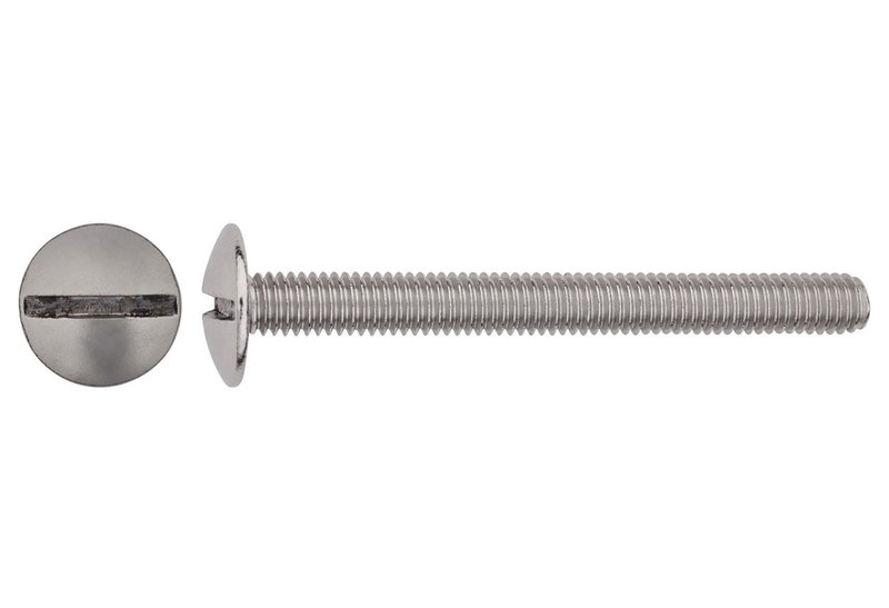 Καρόβιδα LUX Επίπεδη Κεφαλή SL ΦM6x40mm Ασημί 8τμχ