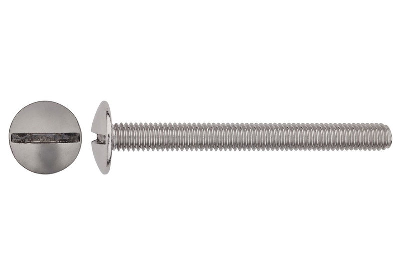Καρόβιδα LUX Επίπεδη Κεφαλή SL ΦM6x30mm Ασημί 8τμχ
