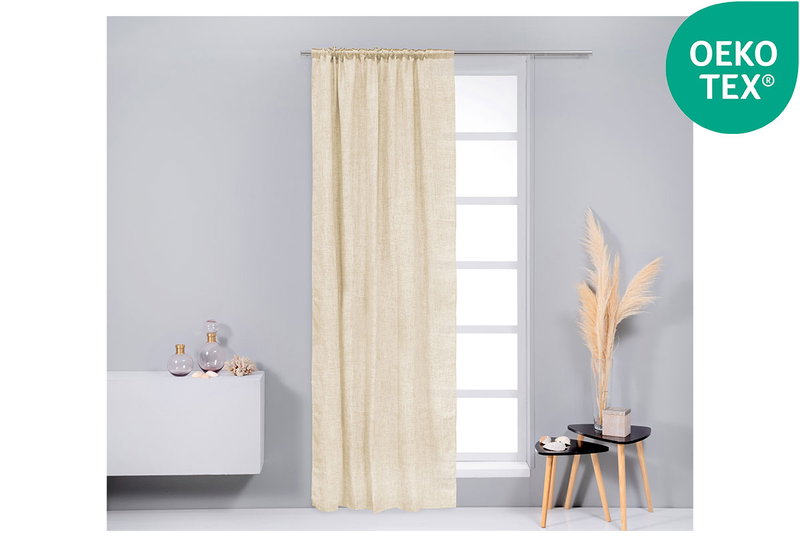 Κουρτίνα Pierre Cardin Lucatiel 270x140cm Μπεζ με Τρέσα