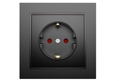Πρίζα Σούκο 16A IlluminON Alfa Μαύρη