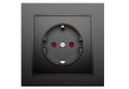 Πρίζα Σούκο 16A IlluminON Alfa Μαύρη