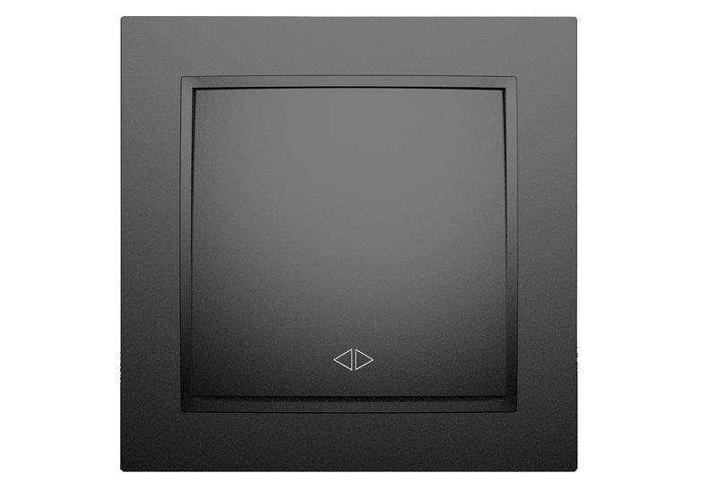 Διακόπτης Μεσαίος A/R IlluminON Alfa Μαύρος