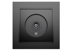Πρίζα TV Τερματική IlluminON Alfa Μαύρη