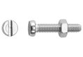 Βίδα Inox LUX Κυλινδρική SL ΦM3x10mm Ασημί 8τμχ