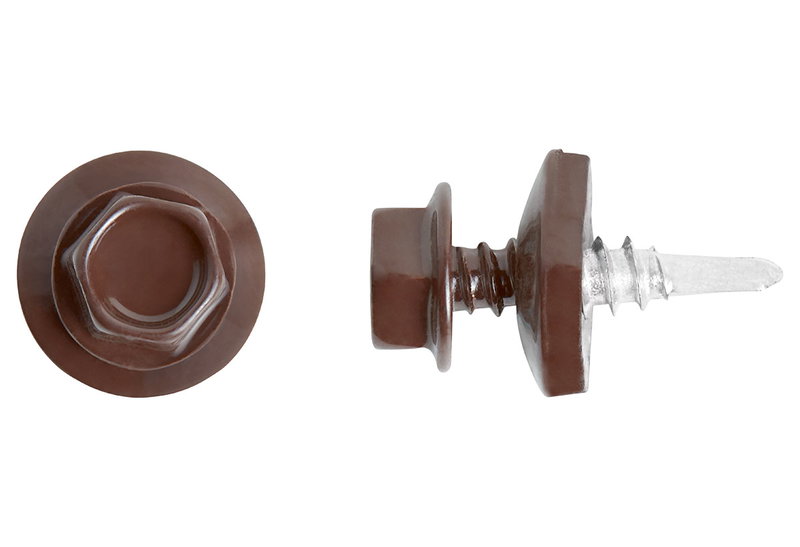Βίδα Καπάκι LUX HEX 8 Φ4.8x35mm Καφέ 100τμχ