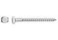 Ξυλόβιδα LUX HEX Φ6x30mm Ασημί 10τμχ