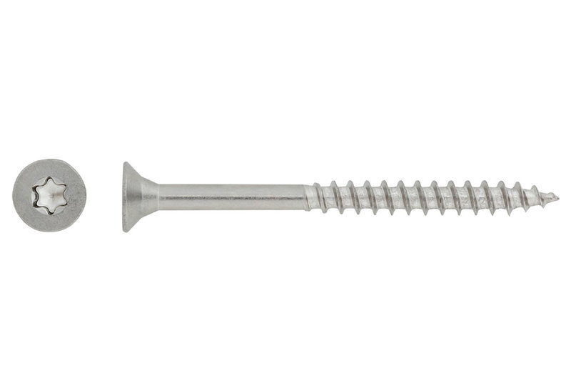 Βίδα Inox LUX Φρεζάτη TX Φ5x60mm Ασημί 25τμχ